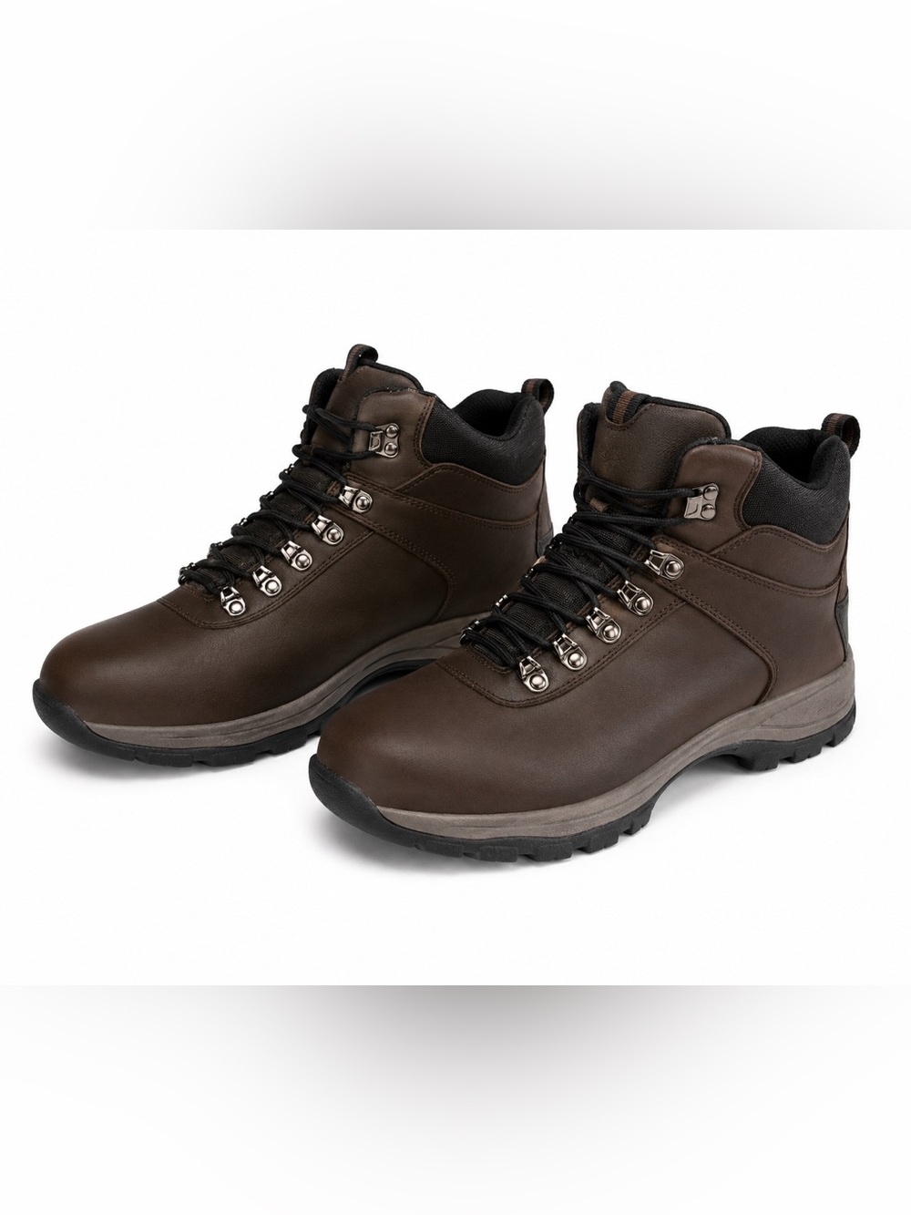 Khombu Mens Brown Leather Hiking Boots 12M With 3M Thinsulate Insulation & Durab